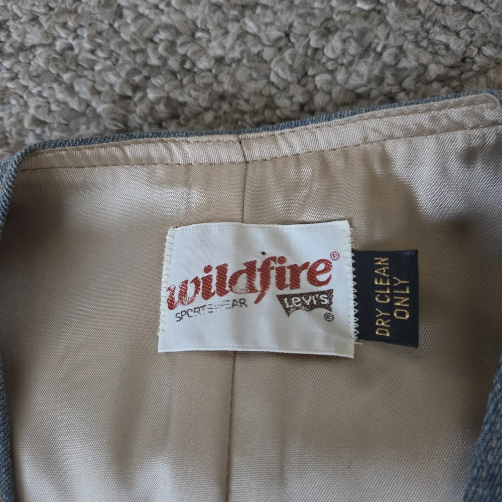 Vintage 70's Levi's Wildfire Sportswear Denim Vest size‎ ?